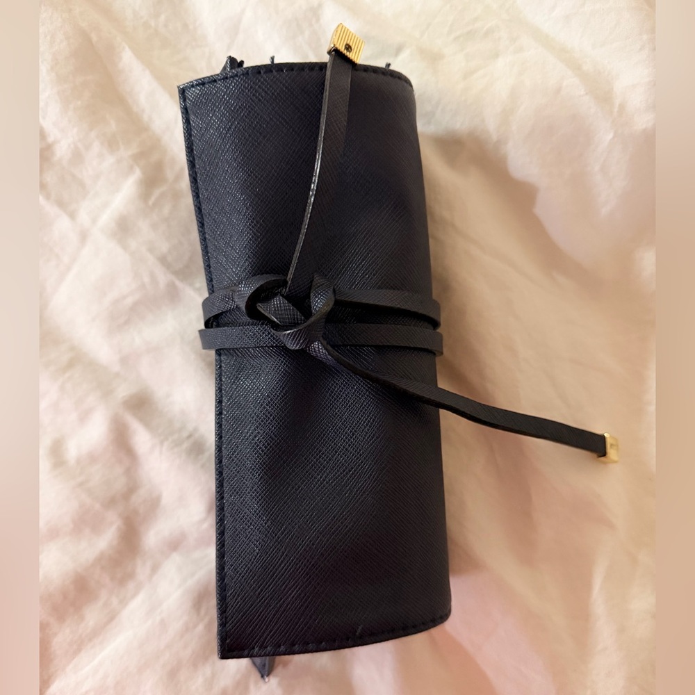 a new day Black Wrap-Around Faux Leather Wallet Clutch